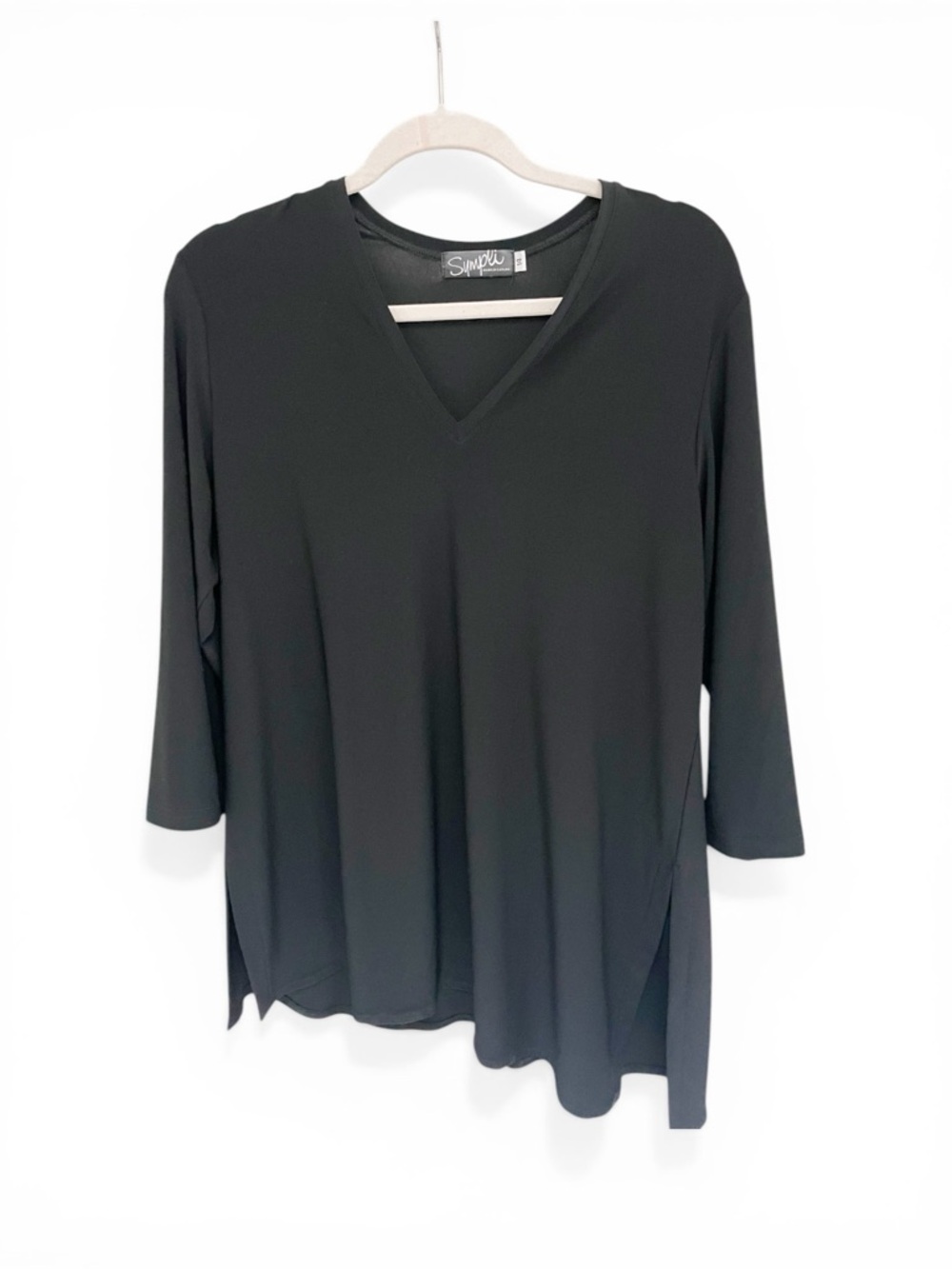 Sympli V-Neck Black Women's Top
